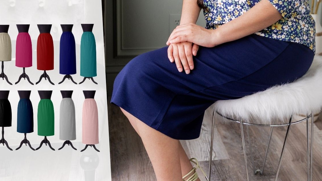 Classic Skirts in multiple lengths and colors