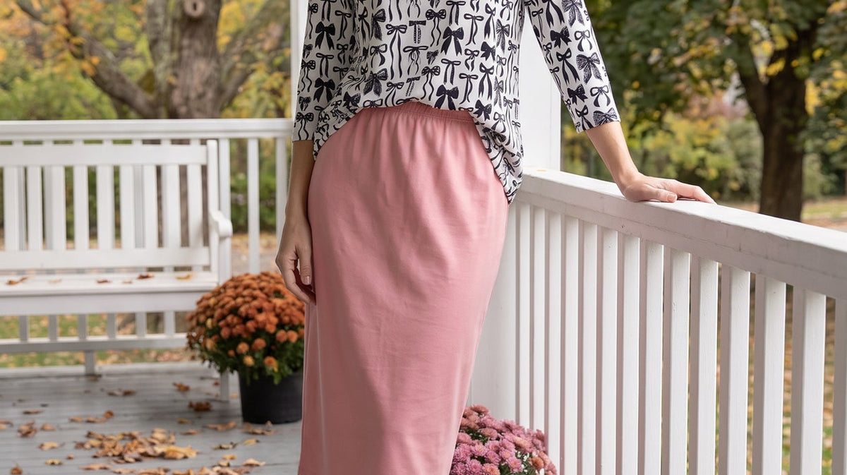 Model Wearing Lexi Top with Classic skirt