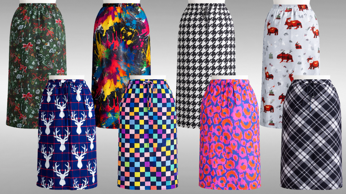 Our Sport Flex Skirt in 8 different prints and 2 different lengths
