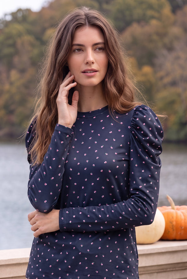 Model wearing Nuggles® Kyliee Top in Rosebud