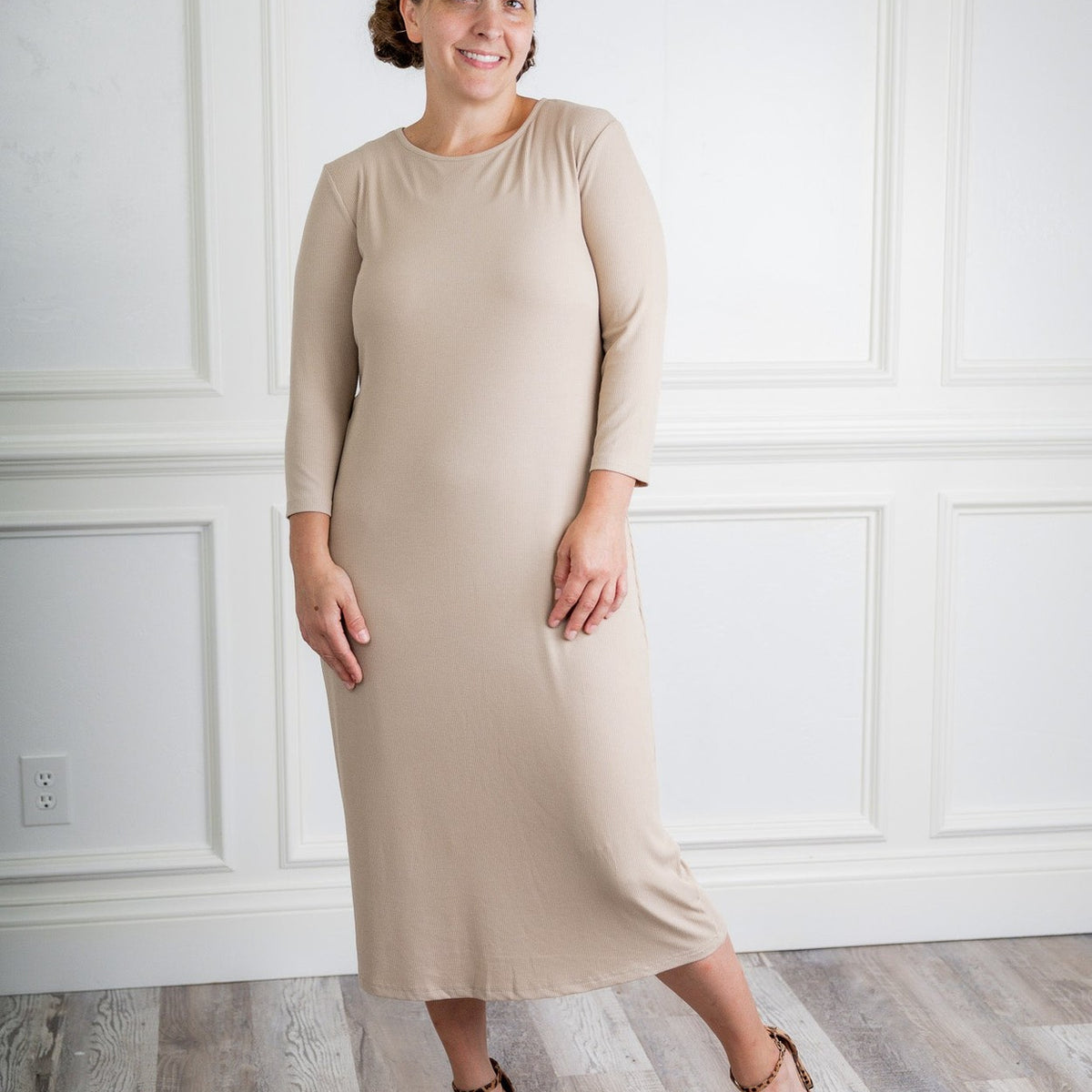 Modest Cream Dresses for Women | Elegant Neutral Styles  Nuggles   'NUGGLES