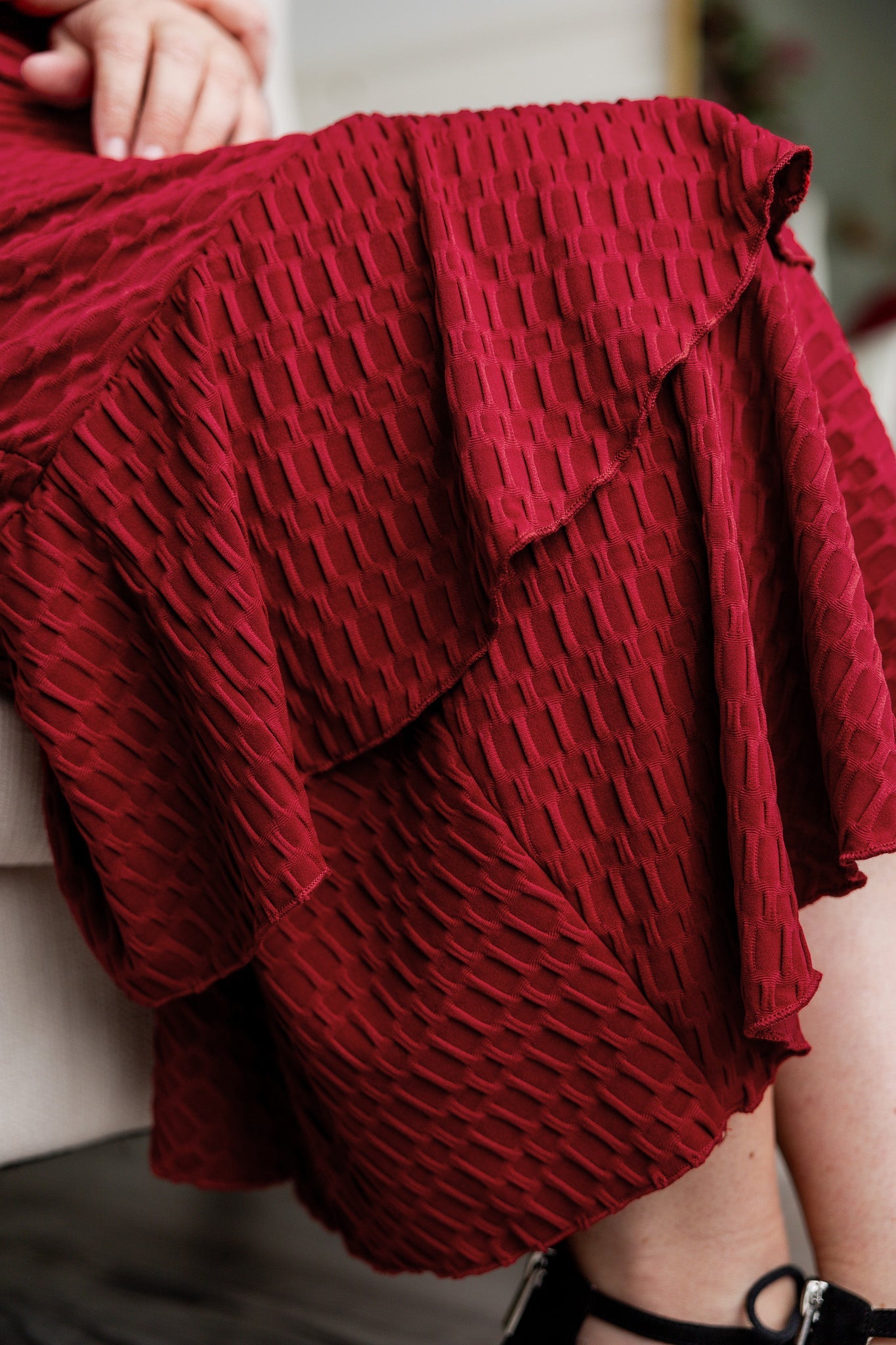 Featuring beautiful cascading ruffles from our modest midi layering dress, just one of the many products that can be available in our new arrivals, plus size collection.
