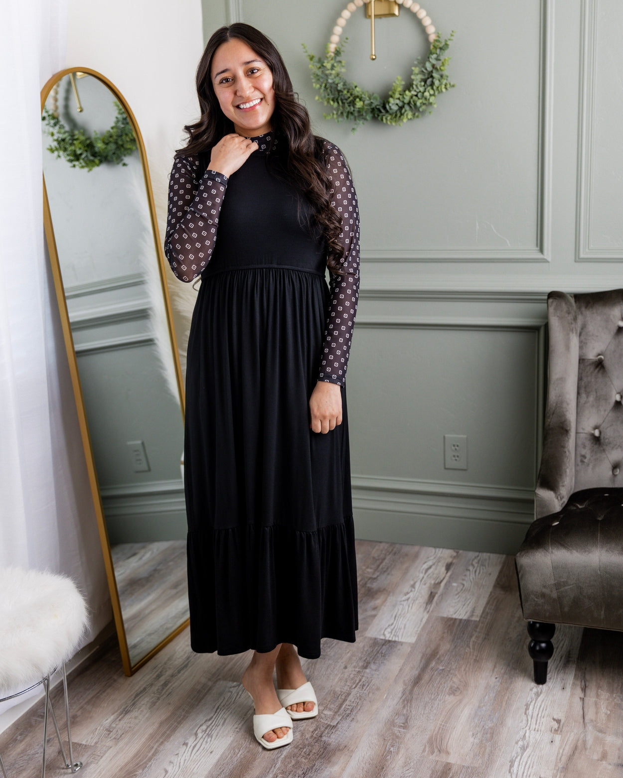Riley Dress in Black - Final Sale nuggles-clothing