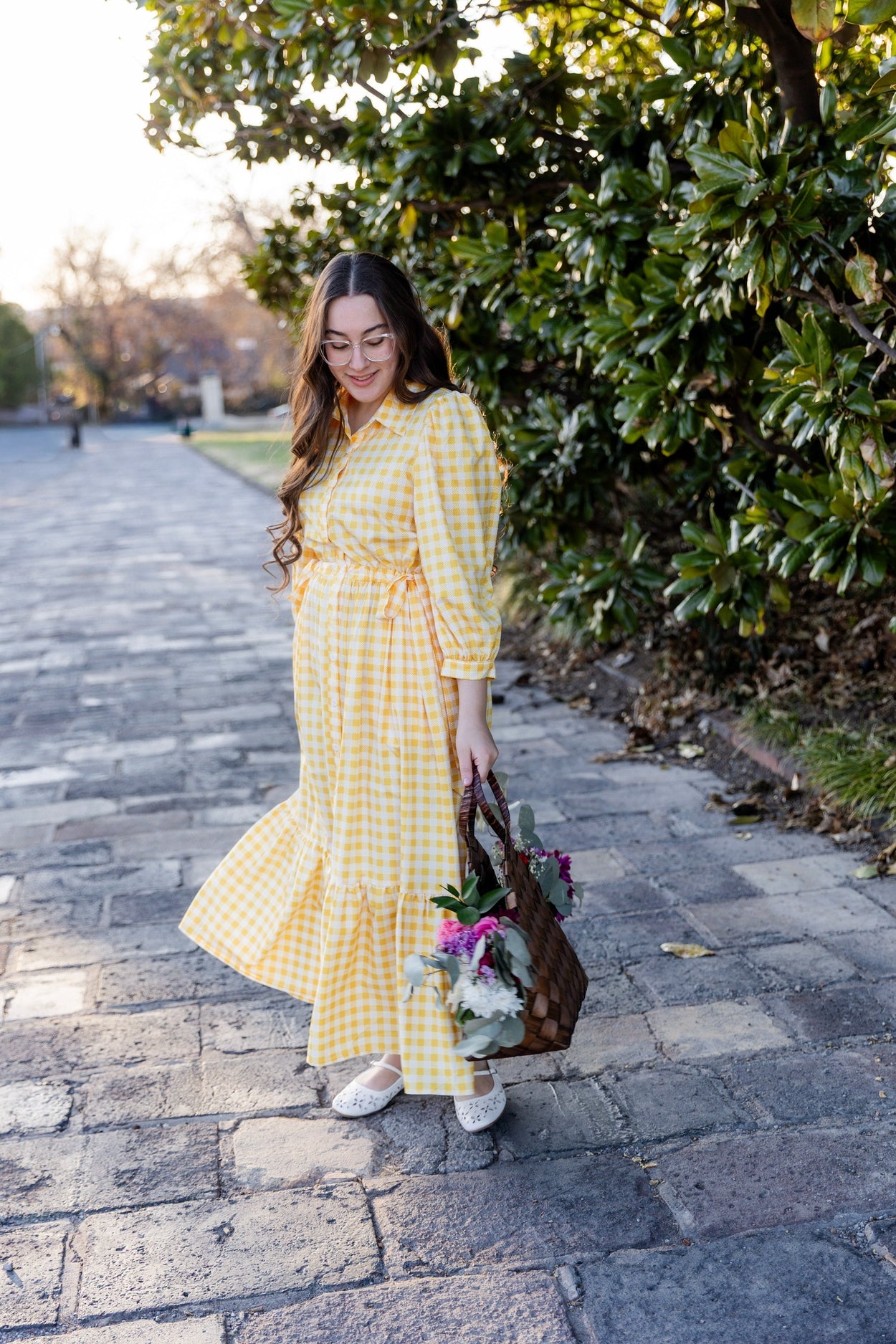 Leila Dress in Sunshine Check nuggles-clothing