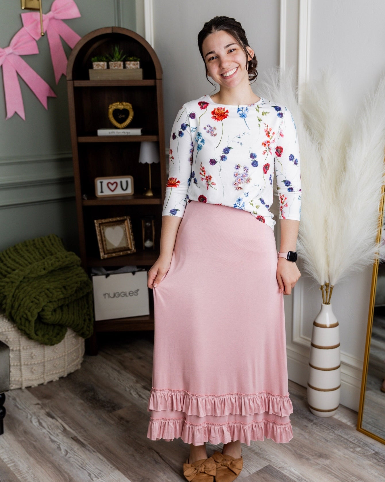 Callie Skirt in Baby Pink - Final Sale nuggles-clothing