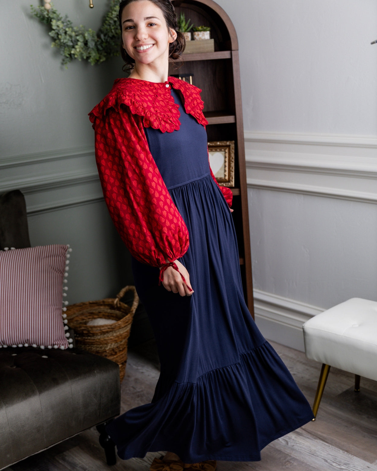 Riley Dress in Navy - Final Sale nuggles-clothing