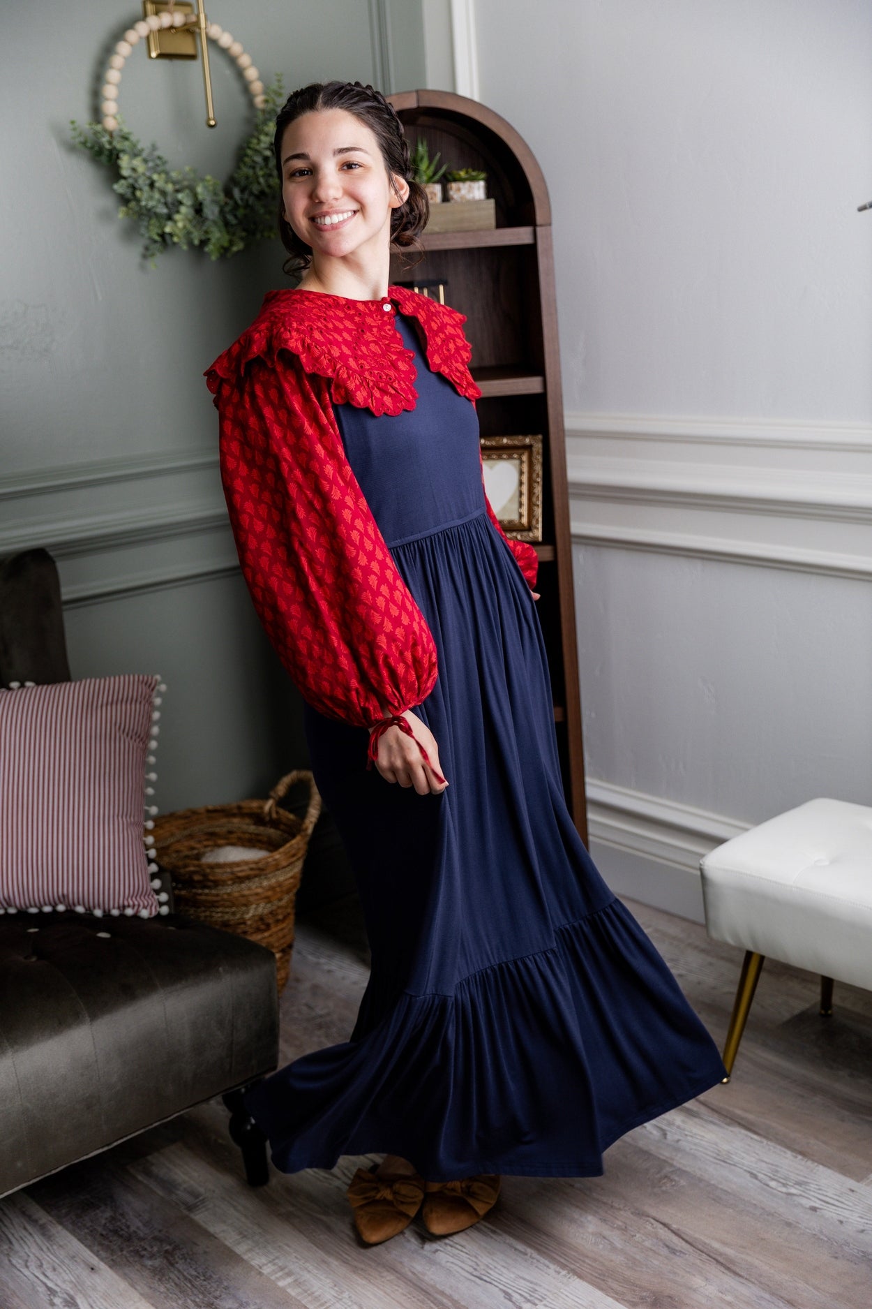 Riley Dress in Navy - Final Sale nuggles-clothing