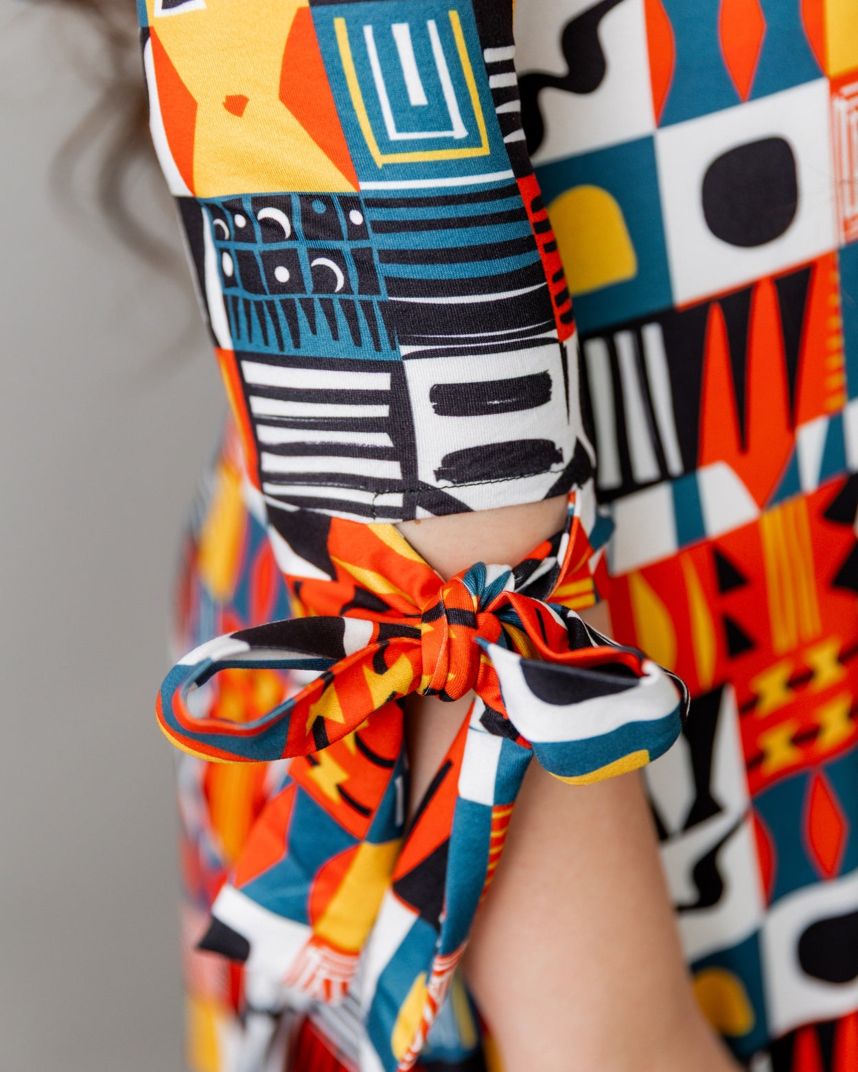 Hazel Dress in Playful Patchwork - Final Sale nuggles-clothing