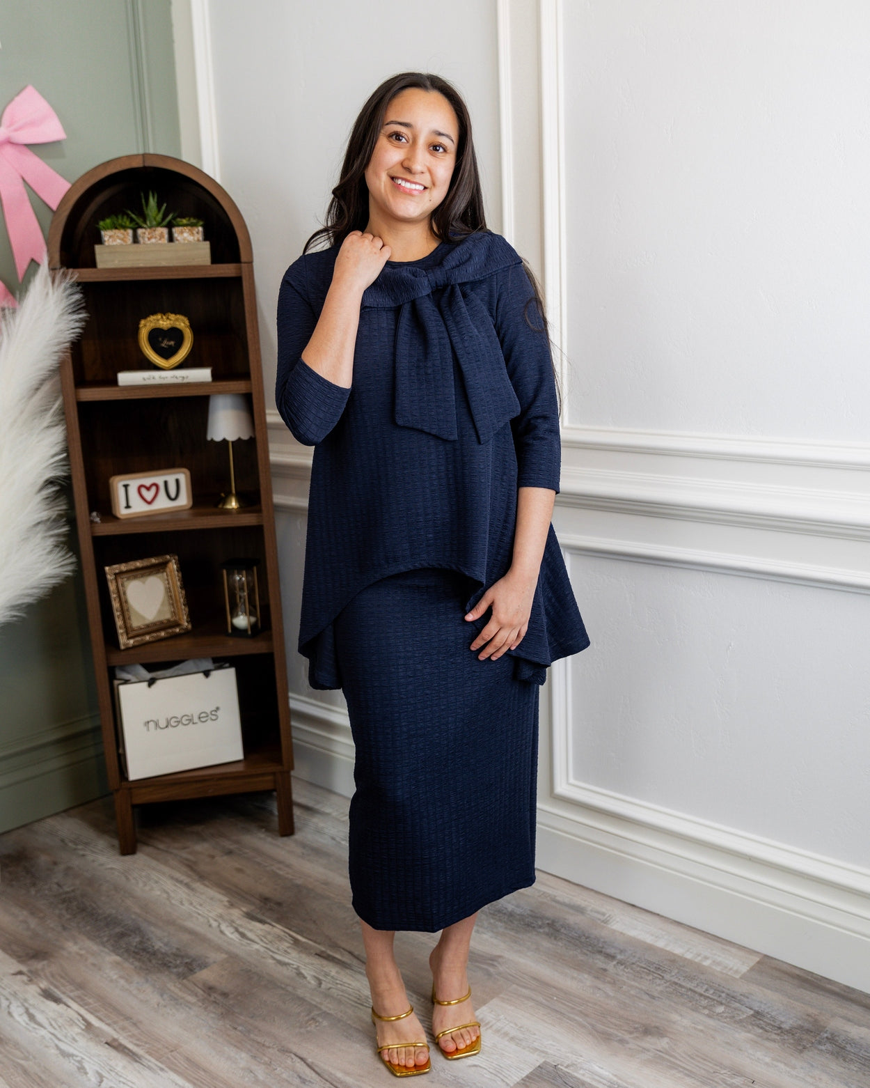 Eleanor Top in Navy - Final Sale nuggles-clothing