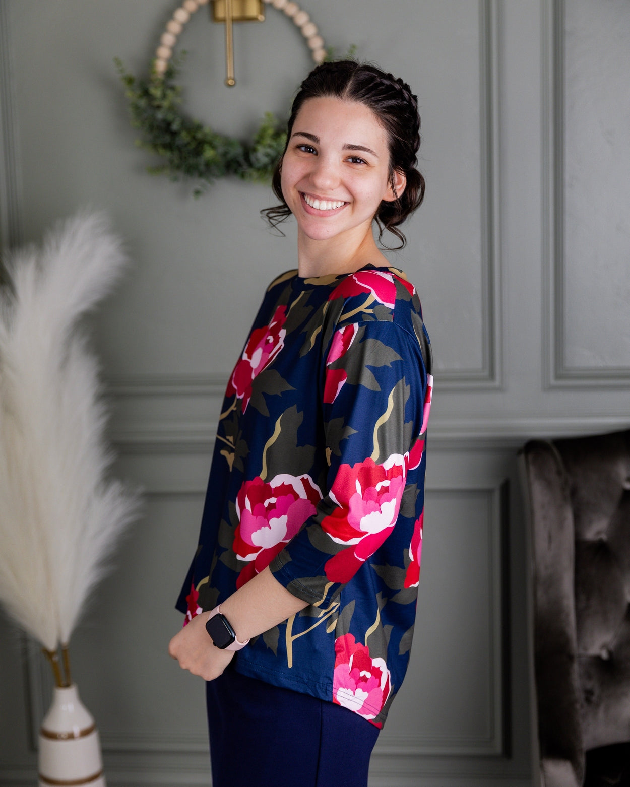Lucia Top in Rosewood Nights nuggles-clothing