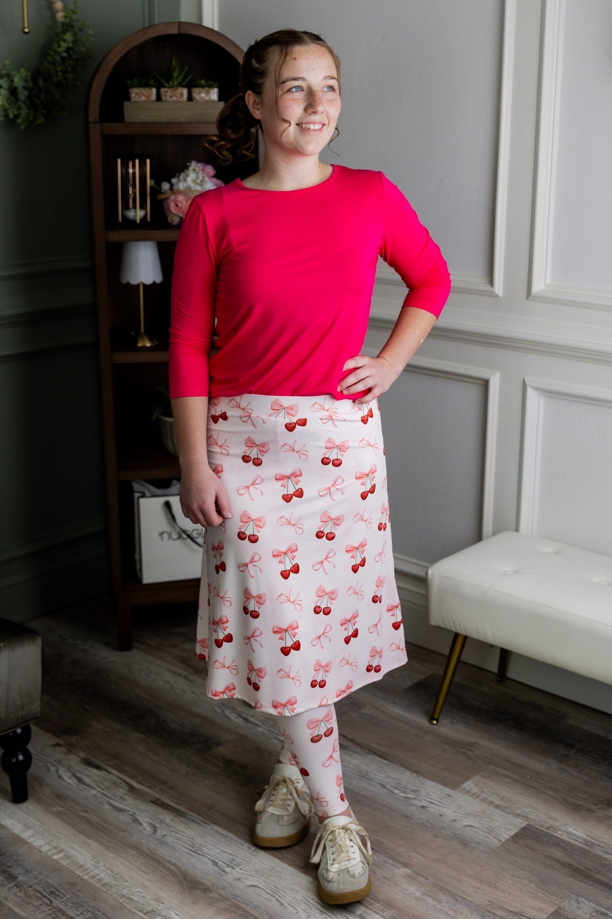 Tilly Sport Skirt in Cherry Sweet nuggles-clothing