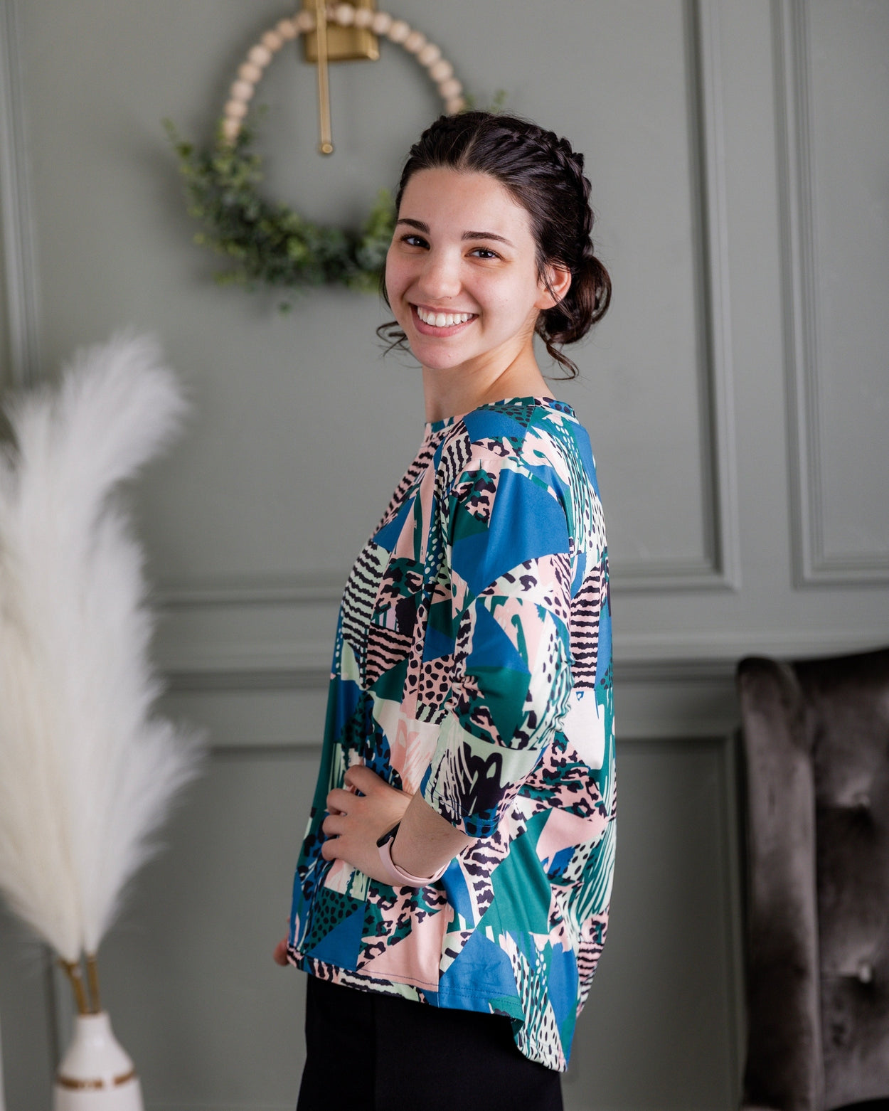 Lucia Top in Neon Boardwalk nuggles-clothing