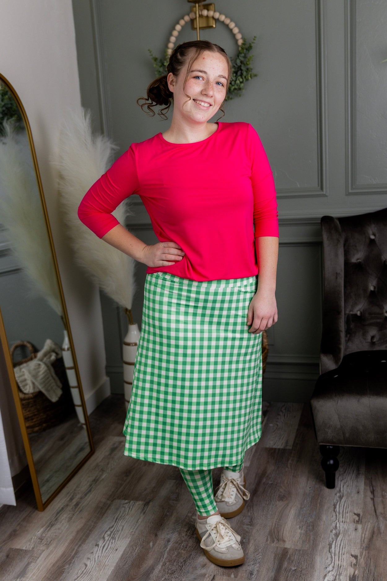 Tilly Sport Skirt in Meadow Check nuggles-clothing