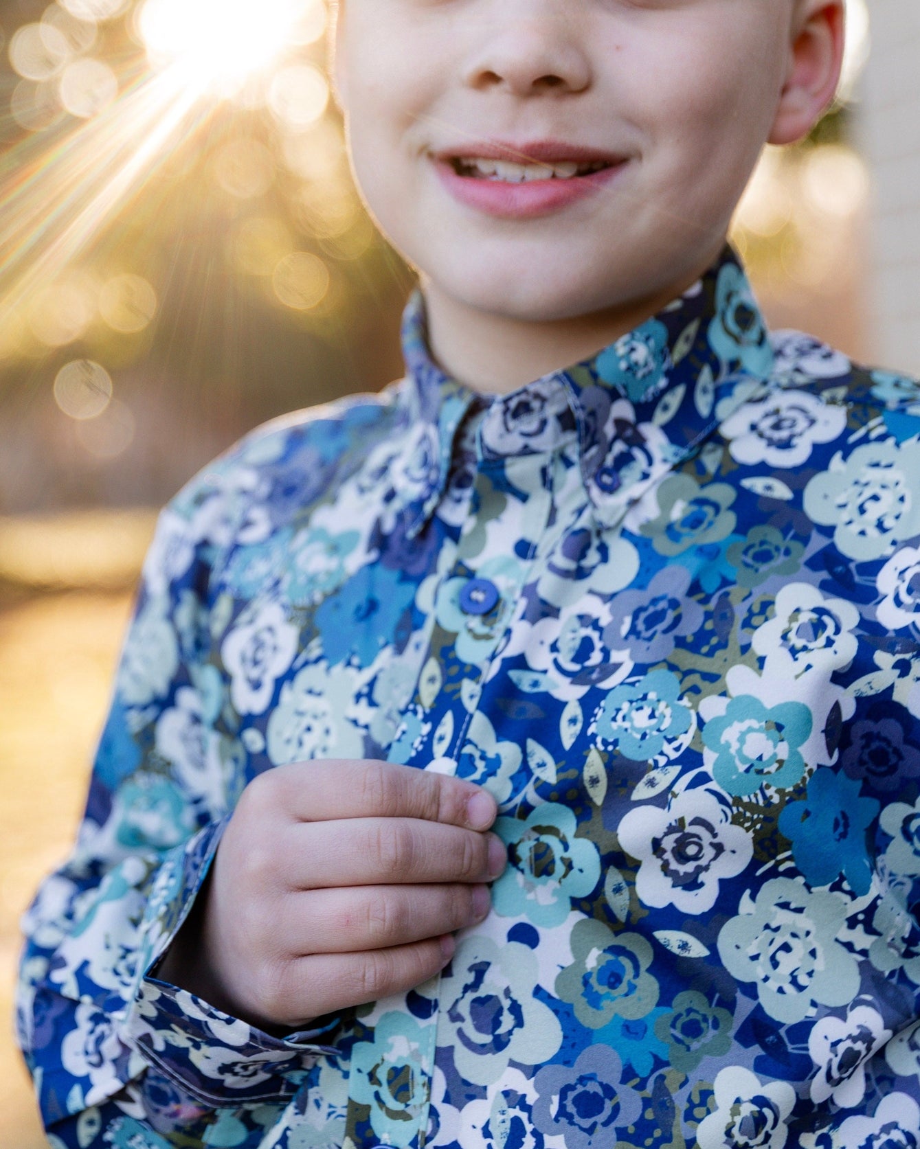 Boys' Button Down Shirt in Storm Brush - Final Sale nuggles-clothing
