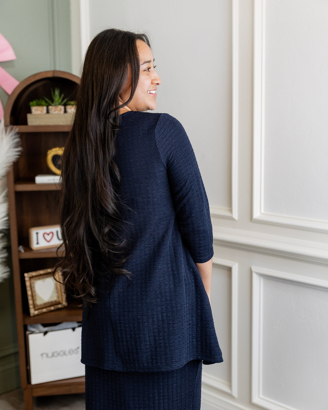 Eleanor Top in Navy - Final Sale nuggles-clothing