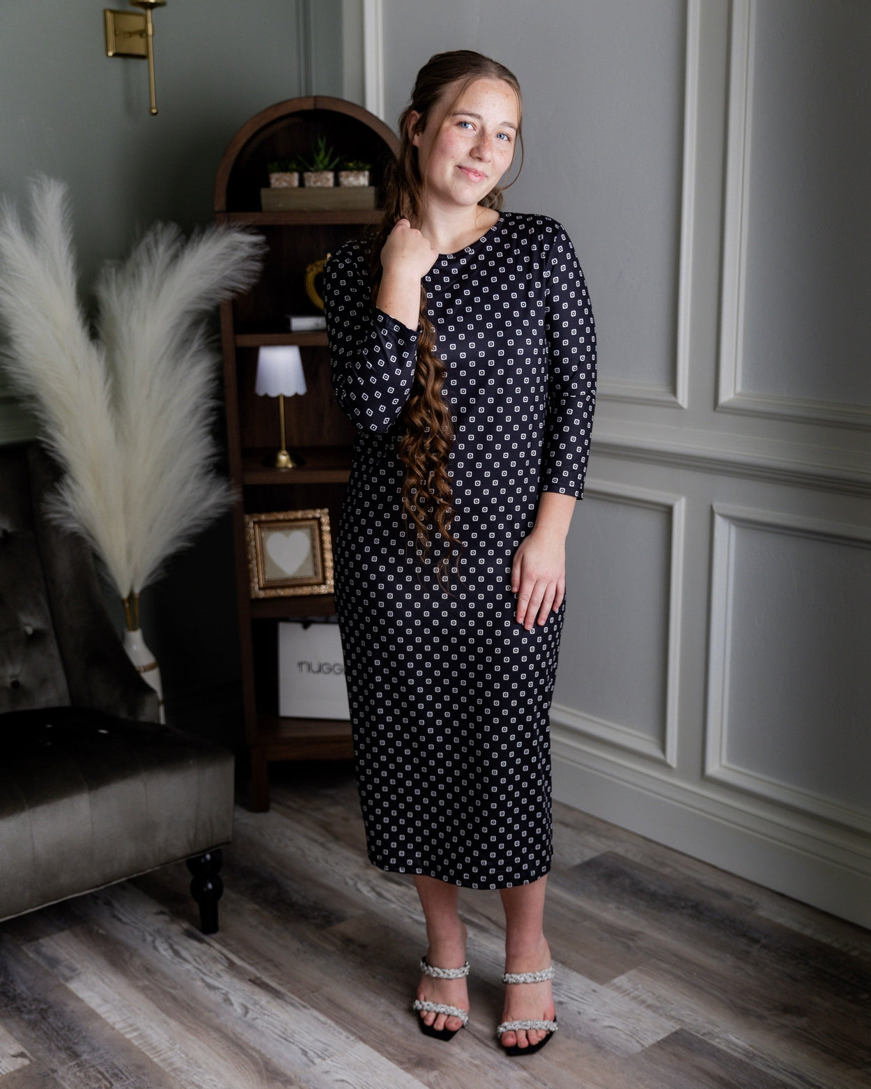 The Original Midi Layering Dress in Midnight Mist nuggles-clothing