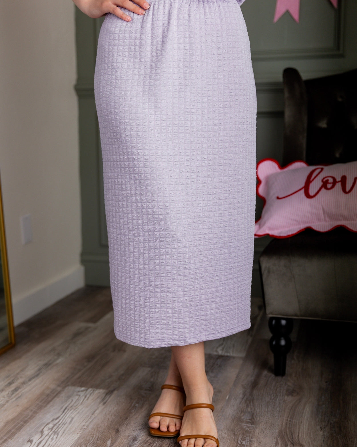 31" Eleanor Skirt in Lilac - Final Sale nuggles-clothing