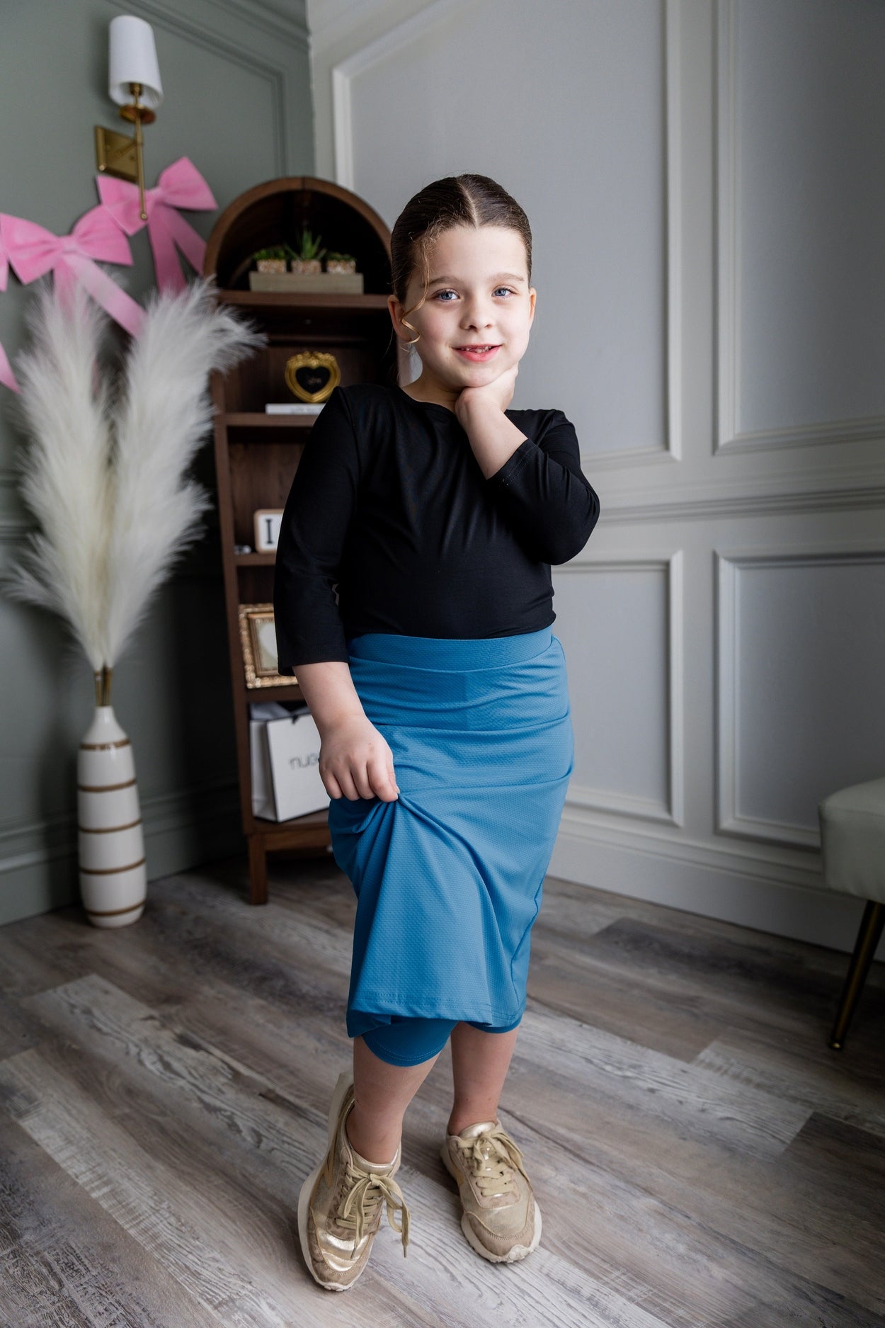 Girls' All-Sport Skirt in Turquoise nuggles-clothing