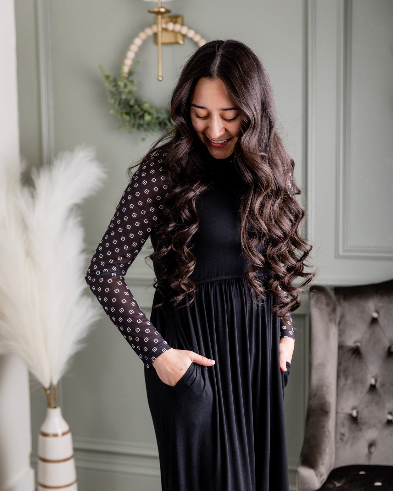 Riley Dress in Black - Final Sale nuggles-clothing