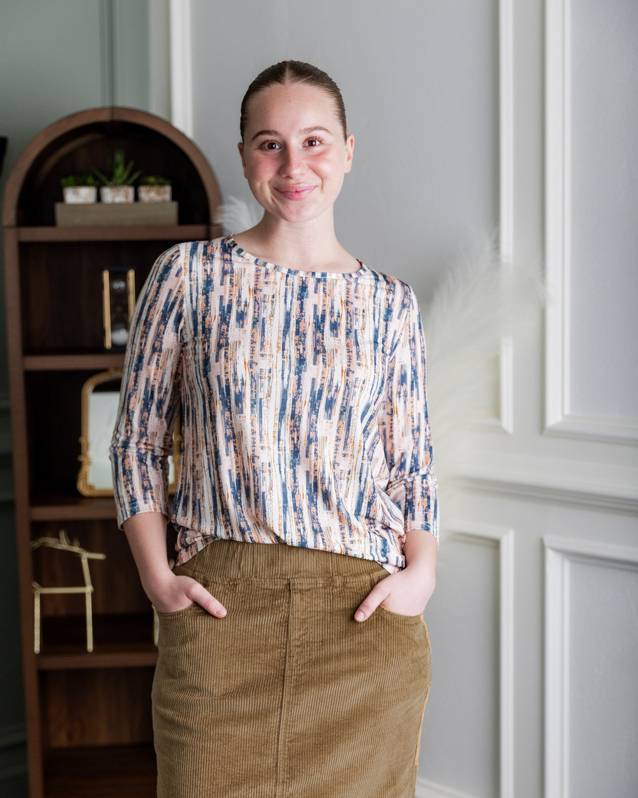 27" Corduroy Skirt in Tan - Final Sale nuggles-clothing