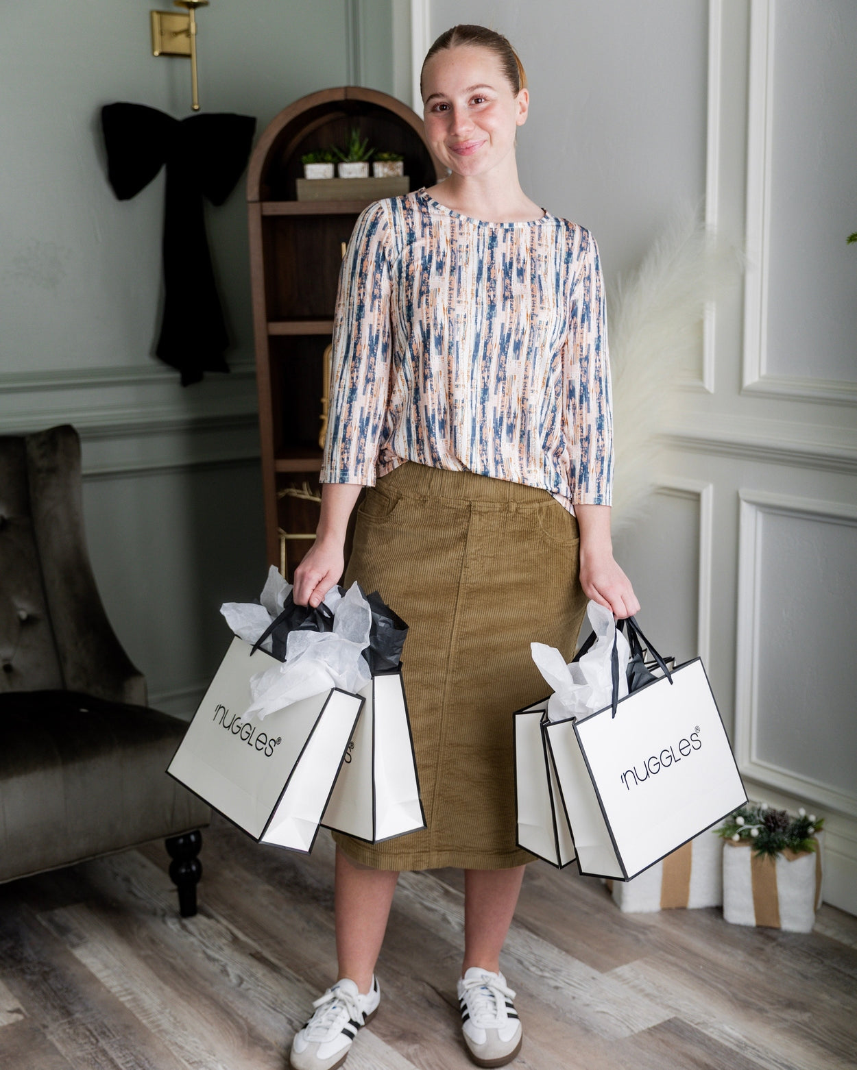 27" Corduroy Skirt in Tan - Final Sale nuggles-clothing