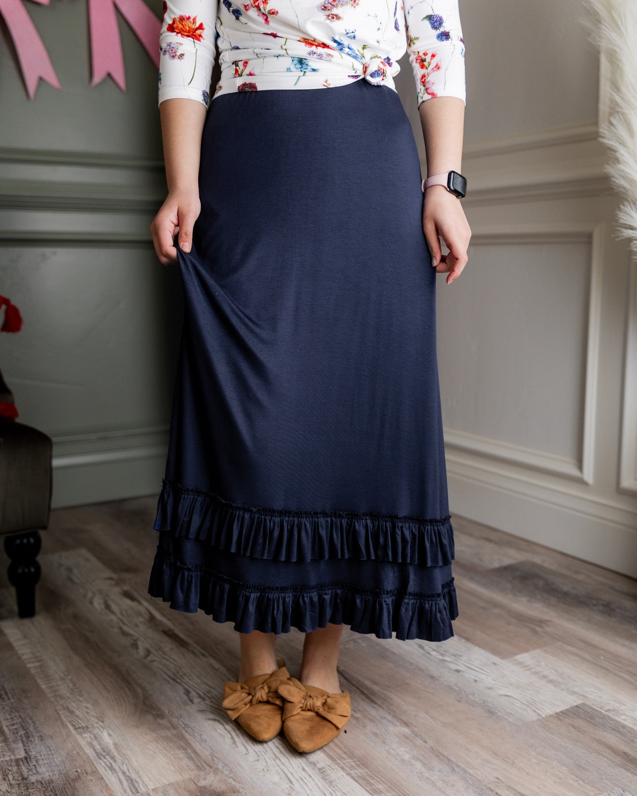 Callie Skirt in Navy - Final Sale nuggles-clothing