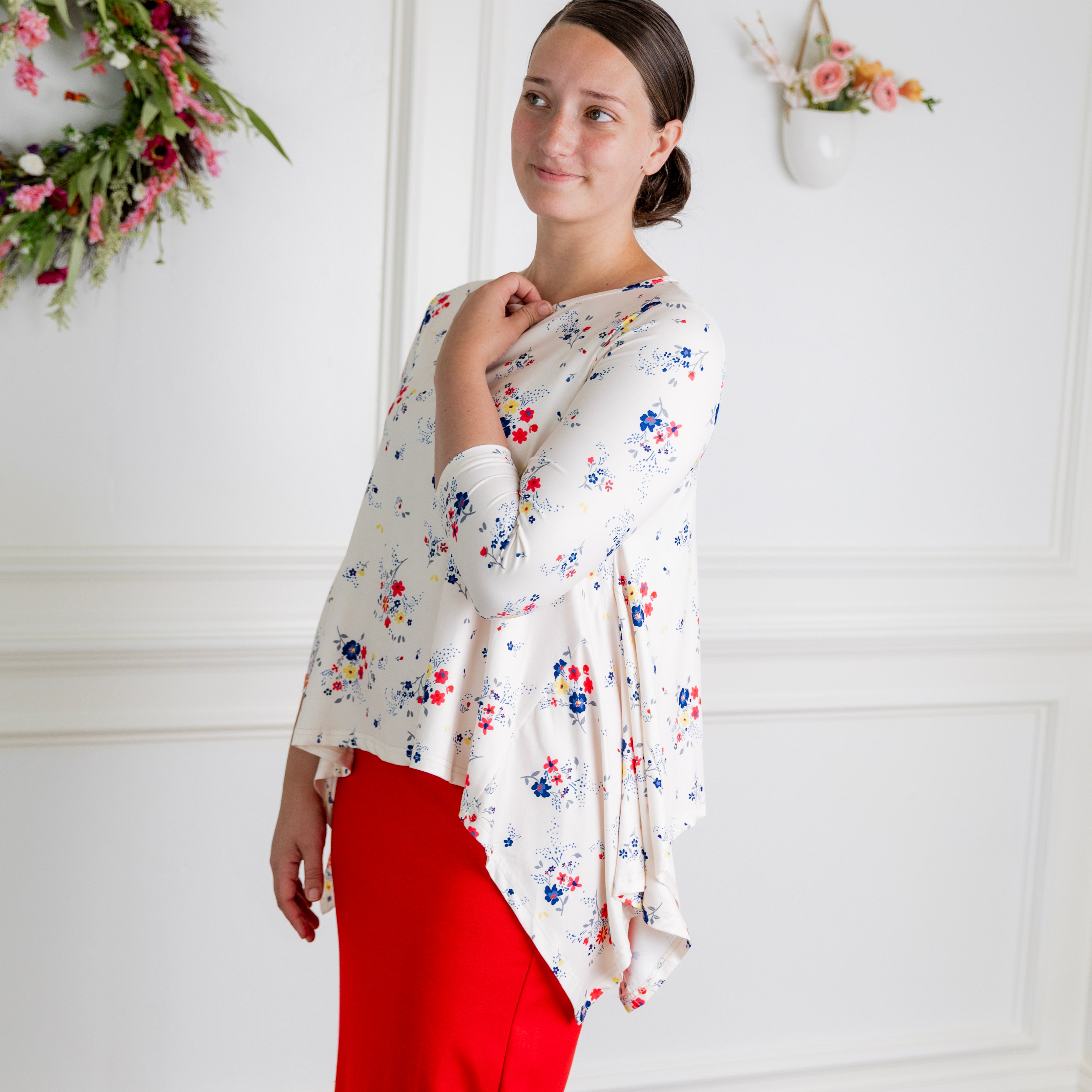 Norie Top by Nuggles® – modest women’s top with 3/4 sleeves and relaxed fit.