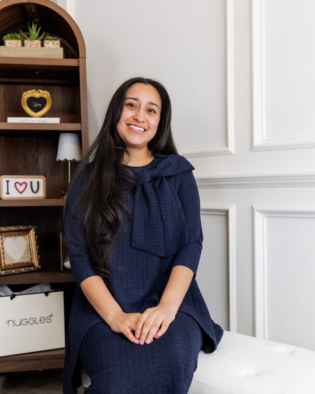 Eleanor Top in Navy - Final Sale nuggles-clothing