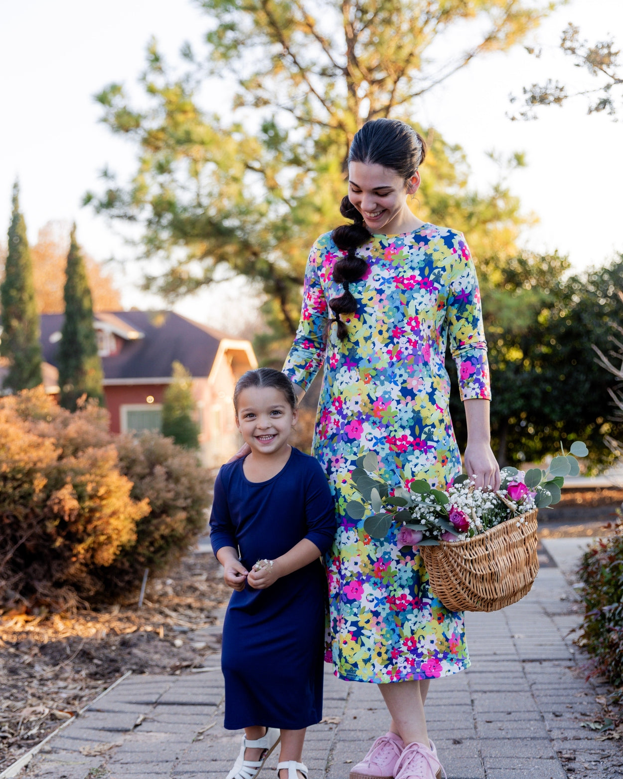 The Original Midi Layering Dress in Wildflower Haze nuggles-clothing