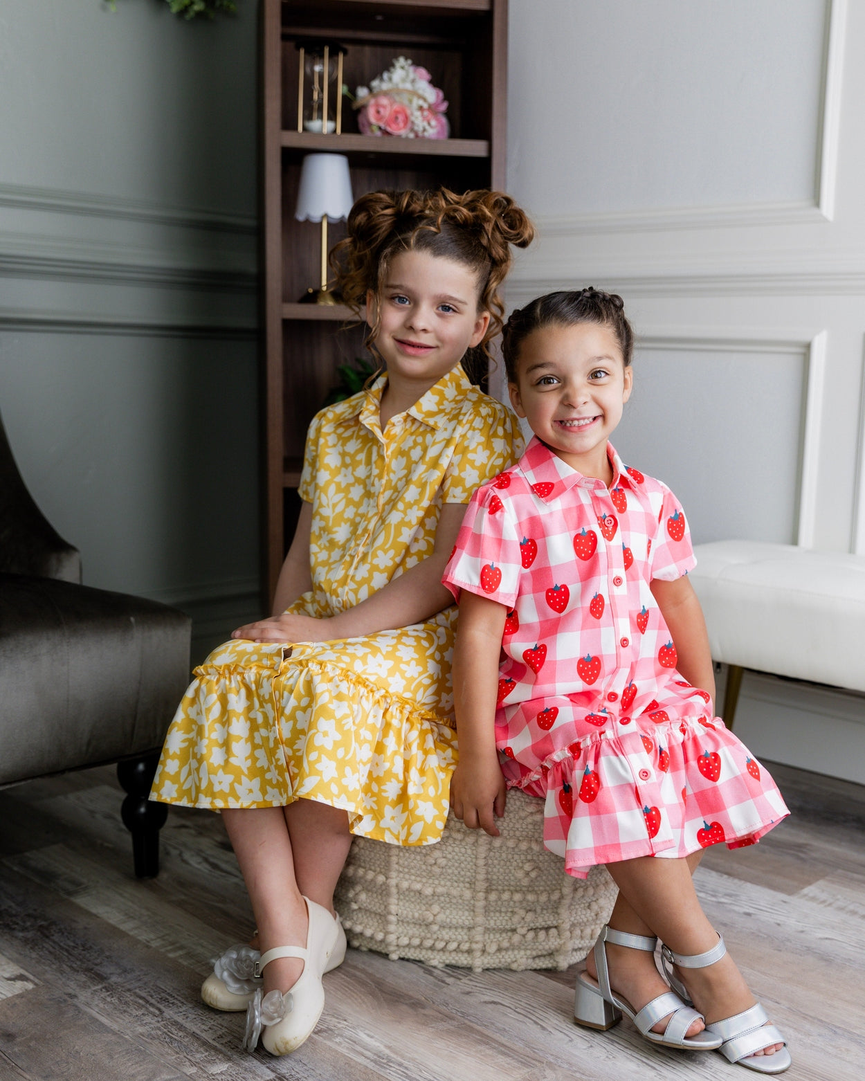 Girls Ellie Dress in Strawberry Sweetheart nuggles-clothing
