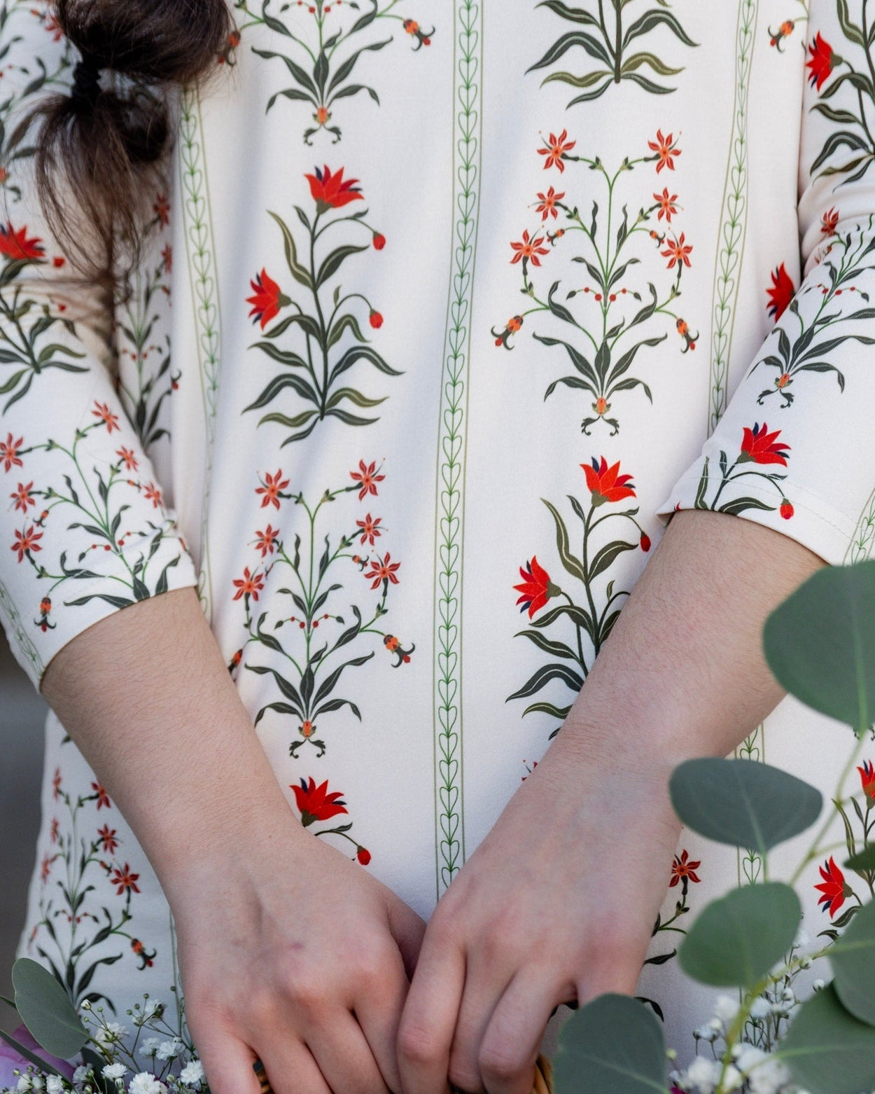 The Original Midi Layering Dress in Blush Meadow nuggles-clothing