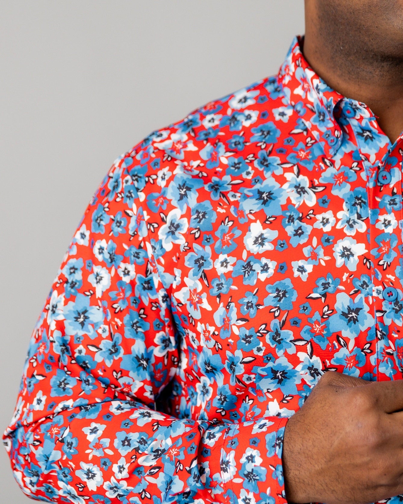 Men's Button Down Shirt in Redwood Scatter - Final Sale nuggles-clothing