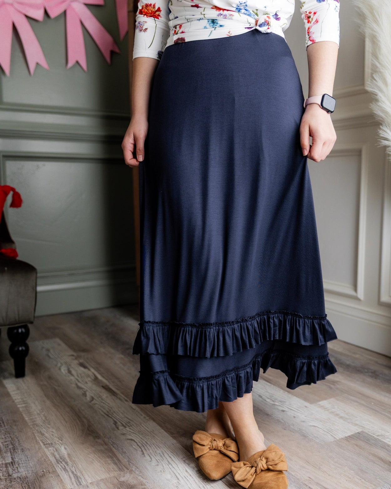 Callie Skirt in Navy - Final Sale nuggles-clothing