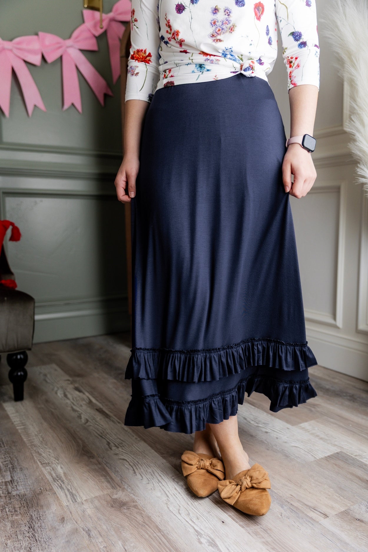 Callie Skirt in Navy - Final Sale nuggles-clothing