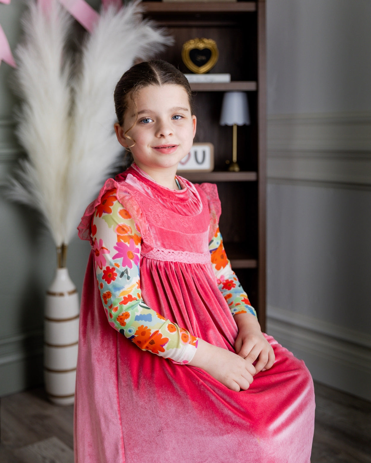 Girls' Mesh Tee in Confetti Bloom nuggles-clothing