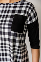 Mae Top by Nuggles® in contrasting knit fabric with front pocket