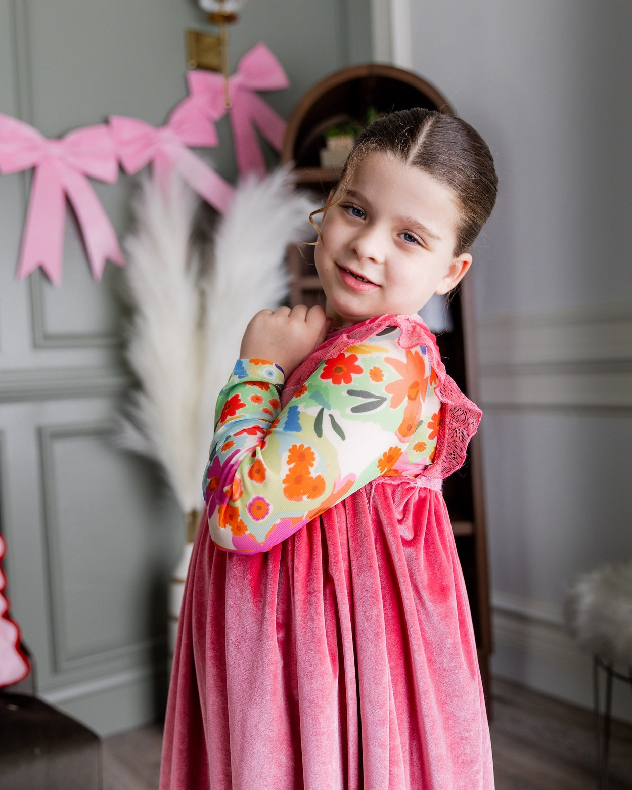 Girls' Mesh Tee in Confetti Bloom nuggles-clothing