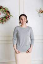 essential layering tee in solid colors, modest women's base layer by Nuggles®