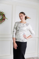 essential layering tee in prints, modest women's base layer by Nuggles®