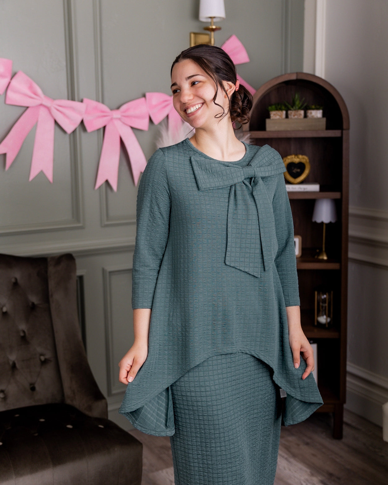 Eleanor Top in Green - Final Sale nuggles-clothing