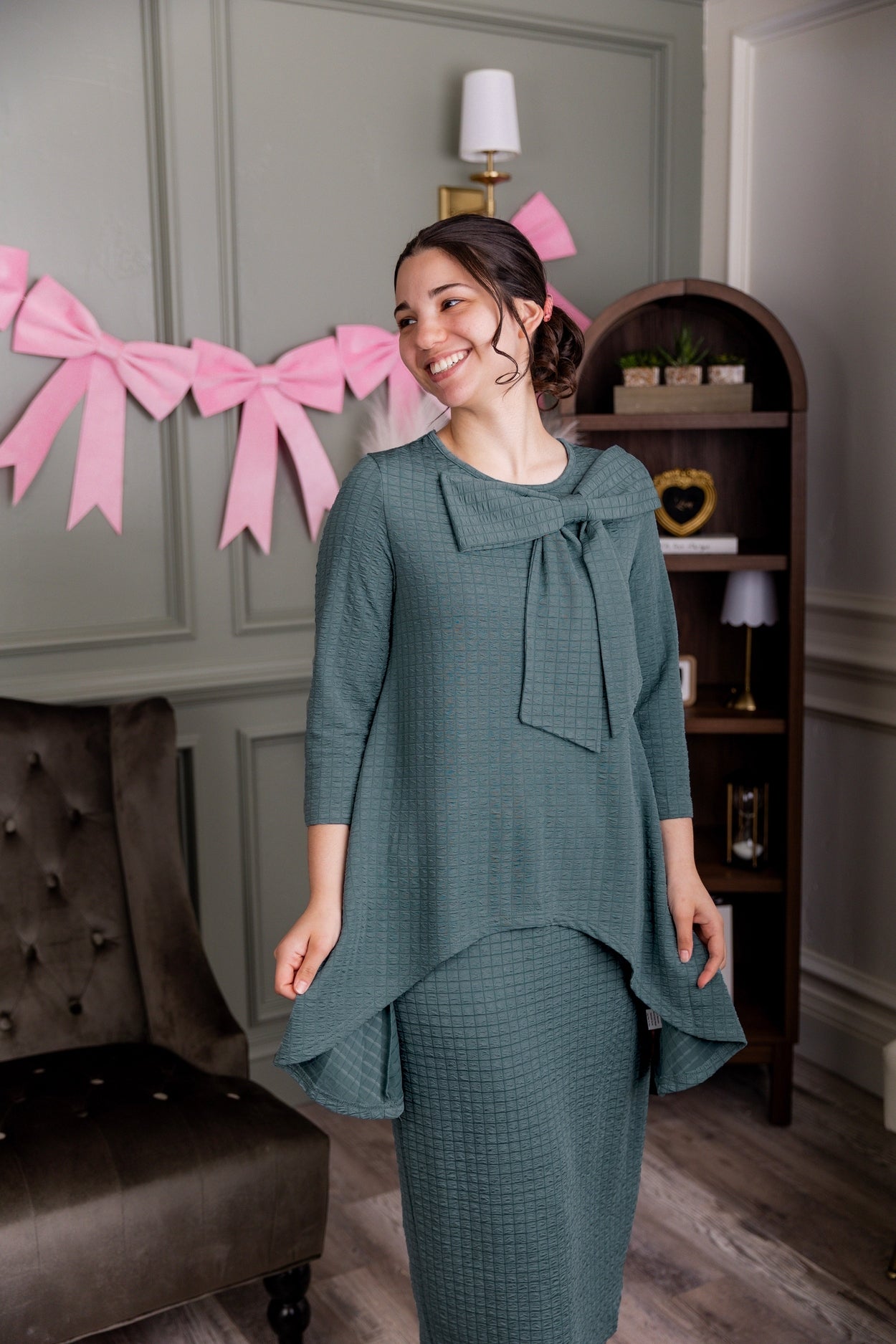 Eleanor Top in Green - Final Sale nuggles-clothing