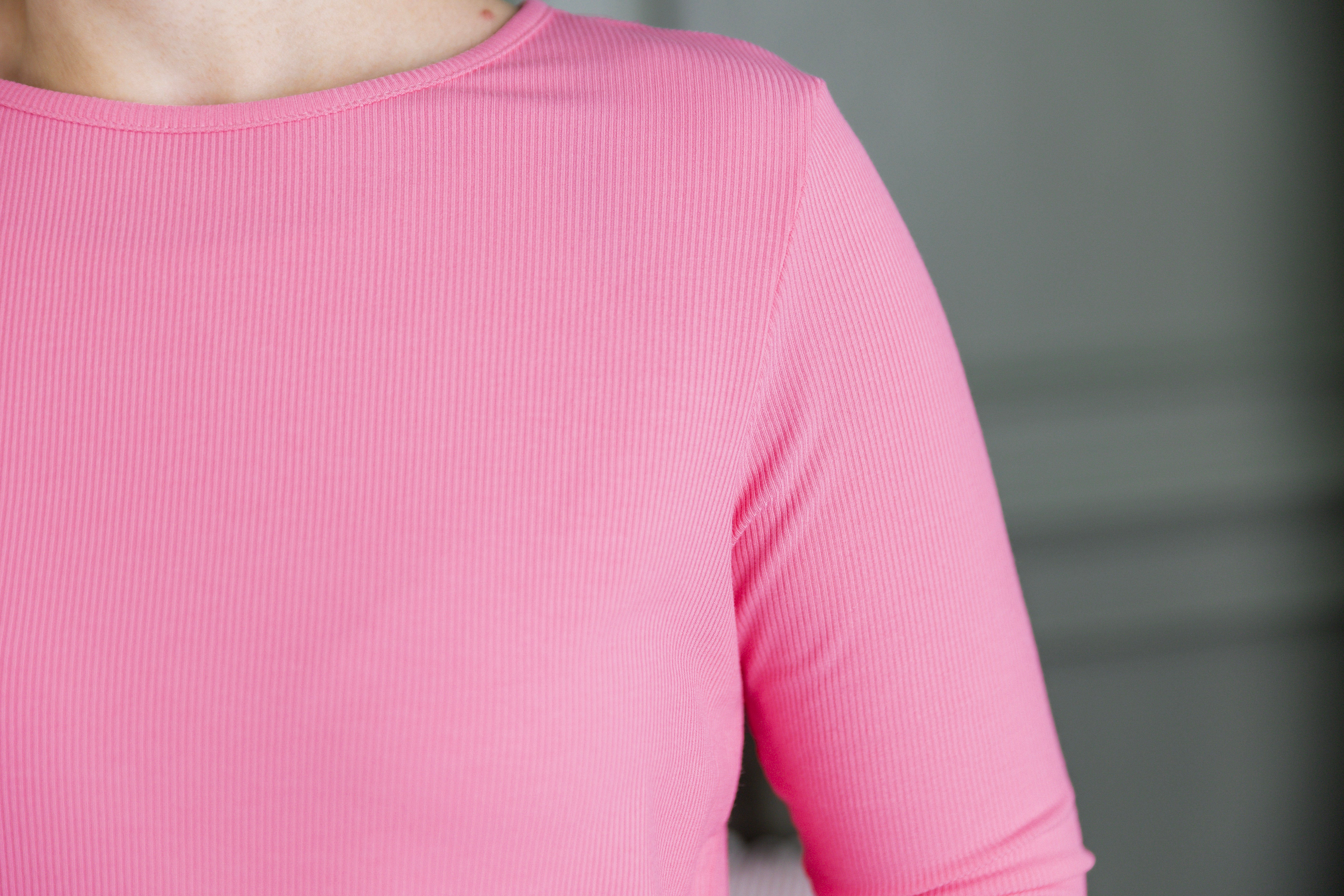 ribbed midi layering dress in pink