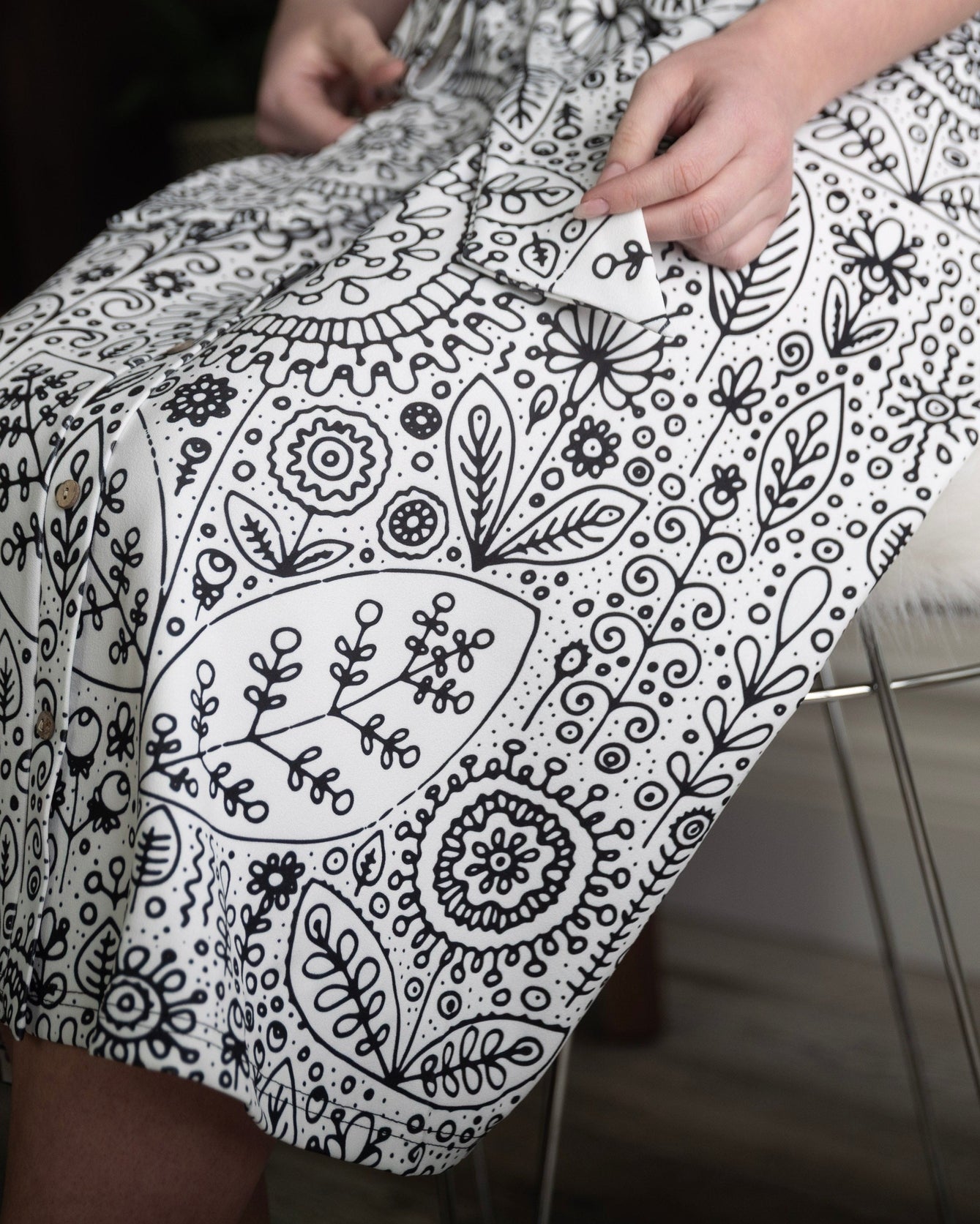 Bria Skirt in Sunday Sketch nuggles-clothing