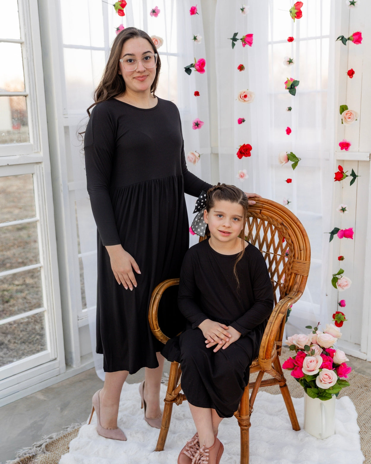 Girls' Farah Dress in Black - Final Sale nuggles-clothing