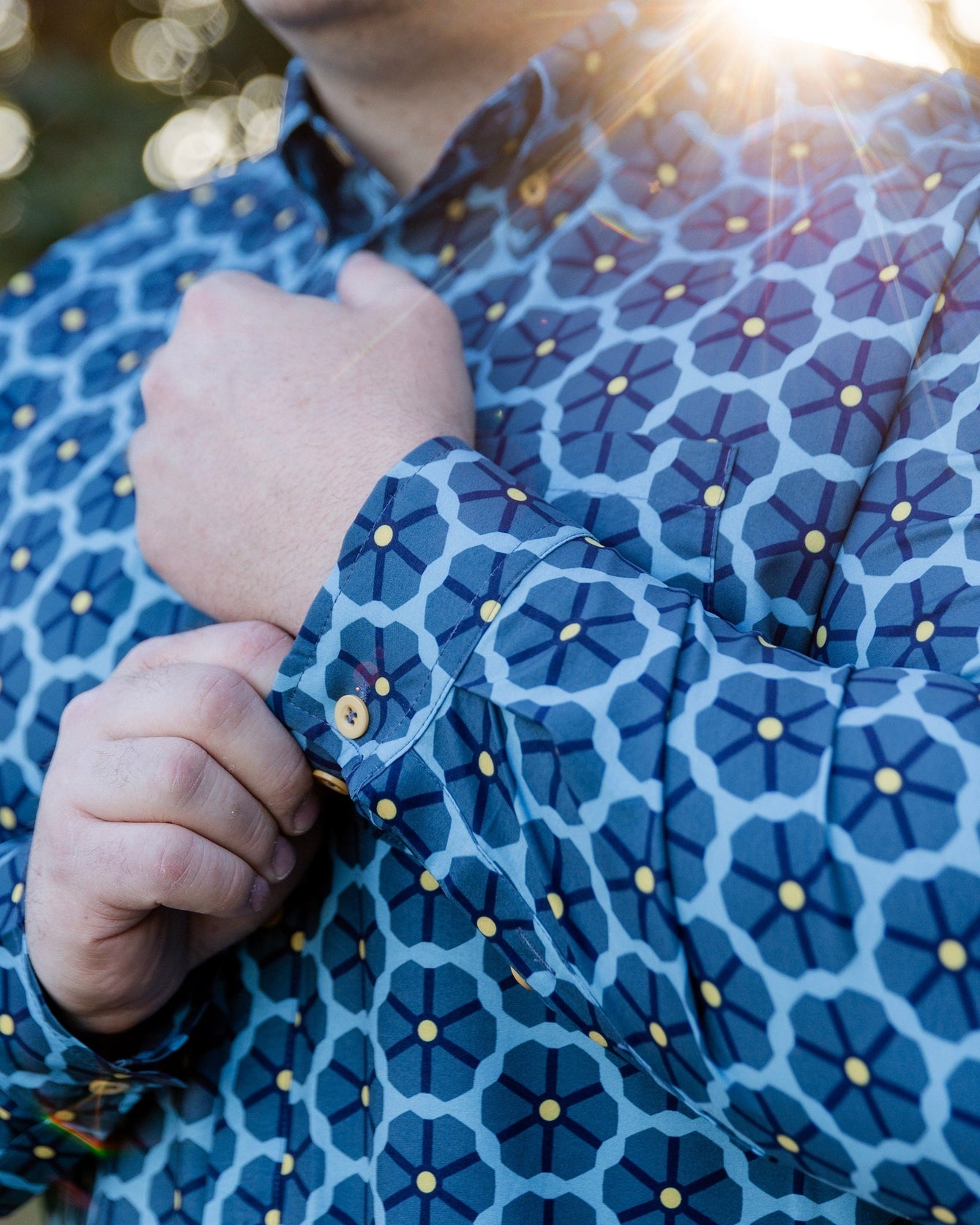 Men's Button Down Shirt in Forge Tile - Final Sale nuggles-clothing