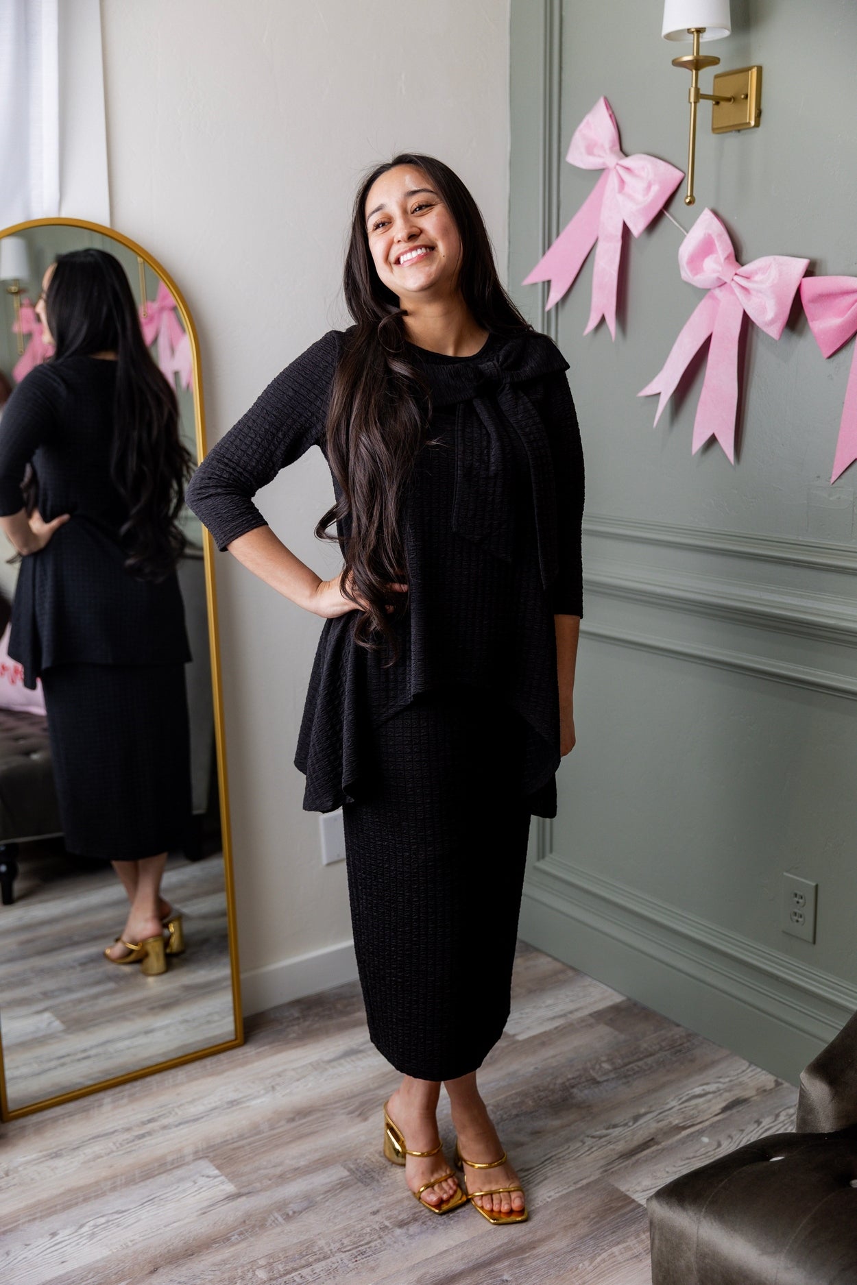 31" Eleanor Skirt in Black - Final Sale nuggles-clothing