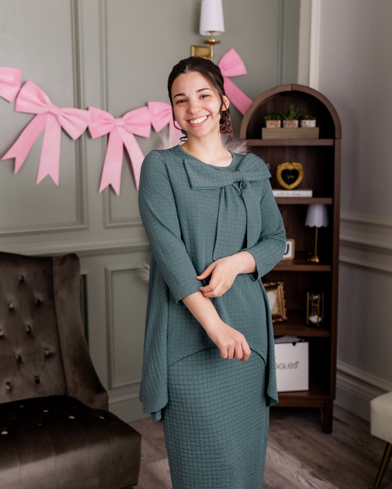 Eleanor Top in Green - Final Sale nuggles-clothing