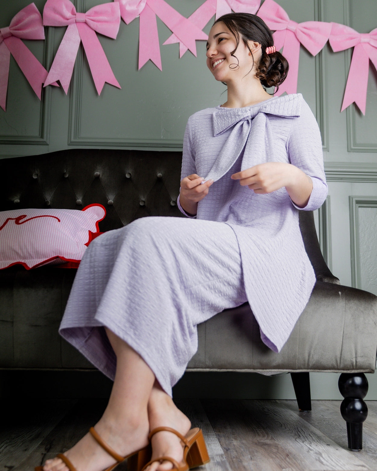 31" Eleanor Skirt in Lilac - Final Sale nuggles-clothing