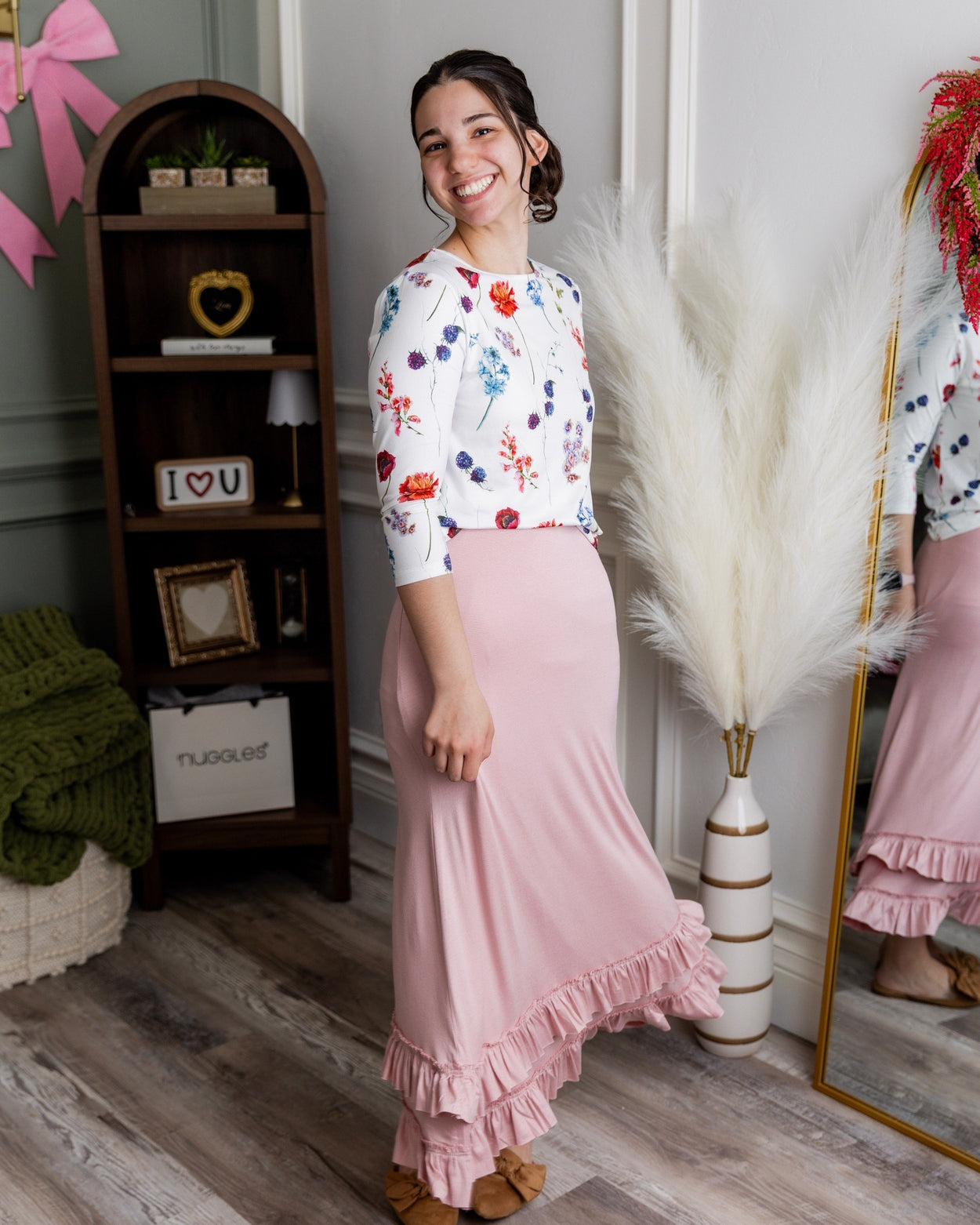 Callie Skirt in Baby Pink - Final Sale nuggles-clothing