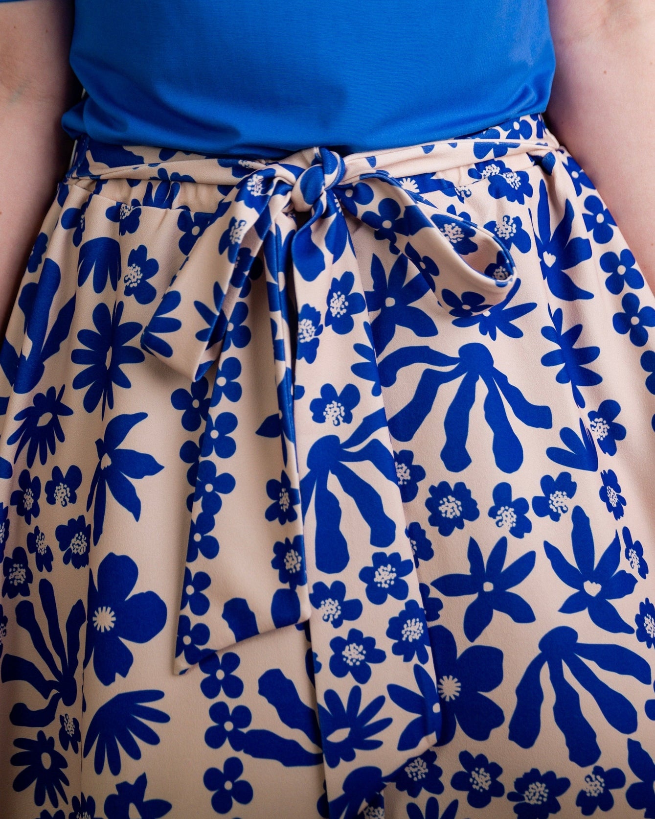 Bria Skirt in Sapphire Scrolls nuggles-clothing